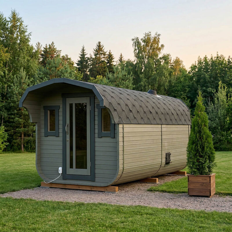 Квадро-баня 4 метра (с козырьком)