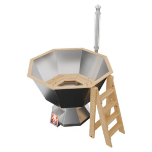 Банный чан с интегрированной печью сбоку