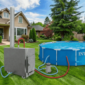 печь для бассейна внешняя без стекла фото