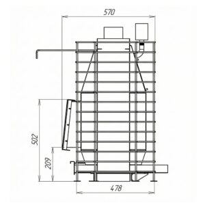 Печь для бани Enadyn M 7 Печь MATEA Enadyn M размер сбоку