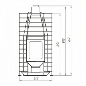 Печь для бани Enadyn M 6 Печь MATEA Enadyn M размер спереди