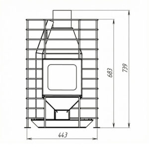 Печь MATEA Valun M размер спереди