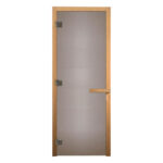 Дверь стеклянная Сатин 180x70 (8 мм, 3 петли), осина