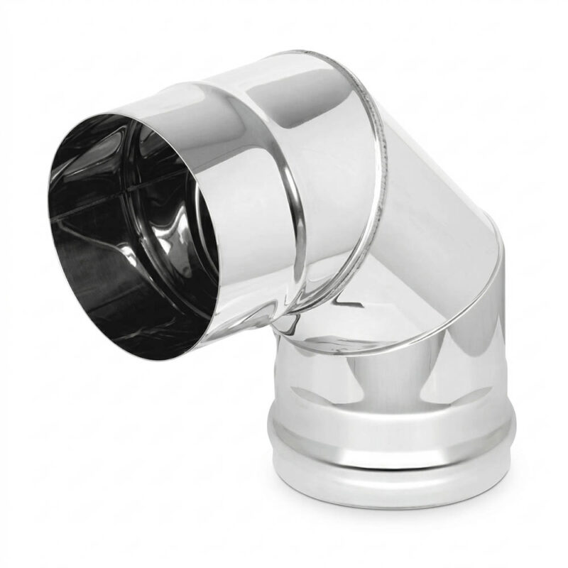 Колено (AISI 430/0,8 мм) 90* 3 секции д.115