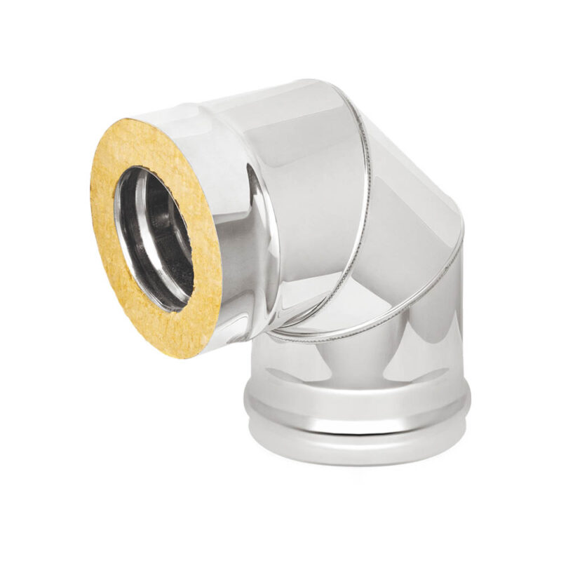 Сэндвич-колено Нерж+Нерж (AISI 430:0,8 мм) 90* 3 секции д.115x200