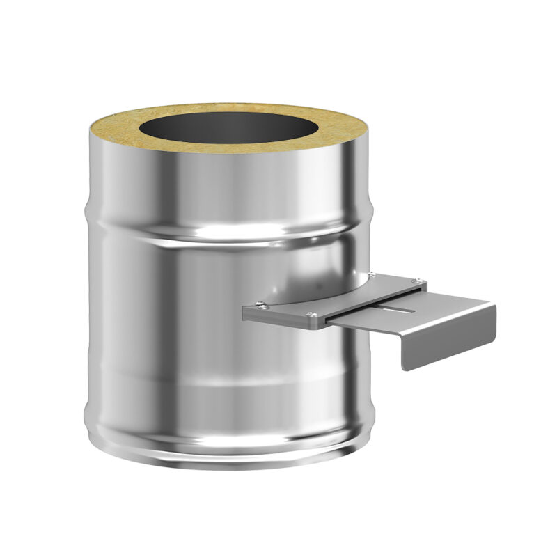 Сэндвич-шибер задвижка (AISI 430/0,8 мм) д.115x200, L-0,2 м