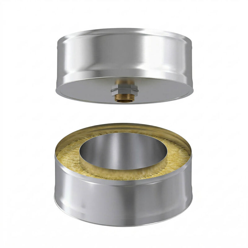 Сэндвич-заглушка конденсатоотвод (AISI 430) д.115x200 мм