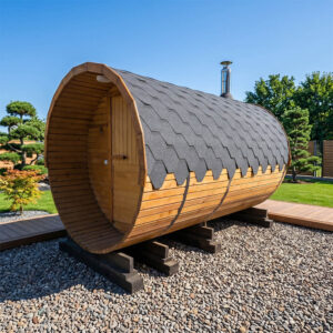 баня бочка 3.5х2.3 метра сбоку