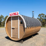 баня бочка 4х2.3 метра спереди