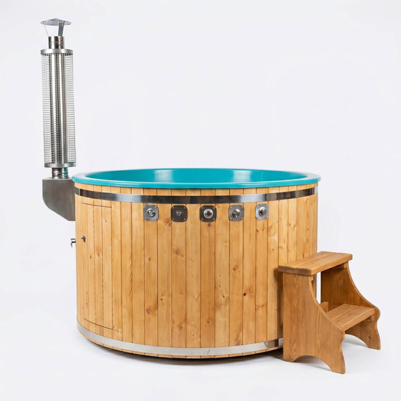 Купель круглая с интегрированной печью BondarSpa композит D 180 см, H 110 см