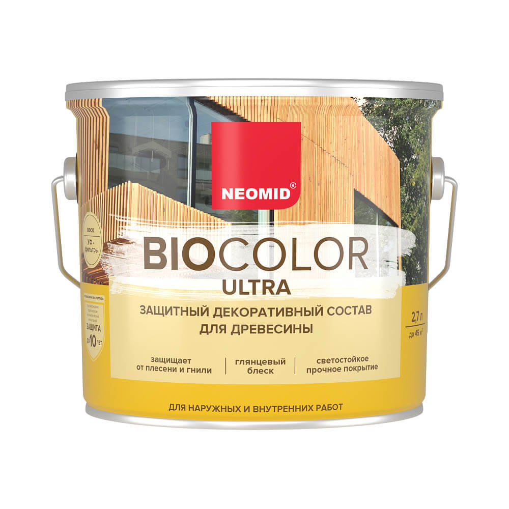 NEOMID BiO COLOR Ultra защитный декоративный состав для древесины