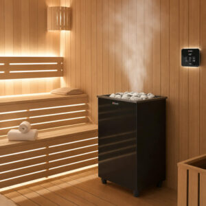 Электрокаменка EVEREST Black Crystal Steam S90 9кВт с парогенератором в бане