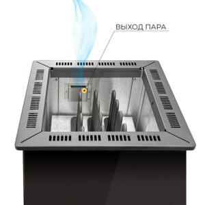 Электрокаменка EVEREST Black Crystal Steam S90 9кВт с парогенератором верх